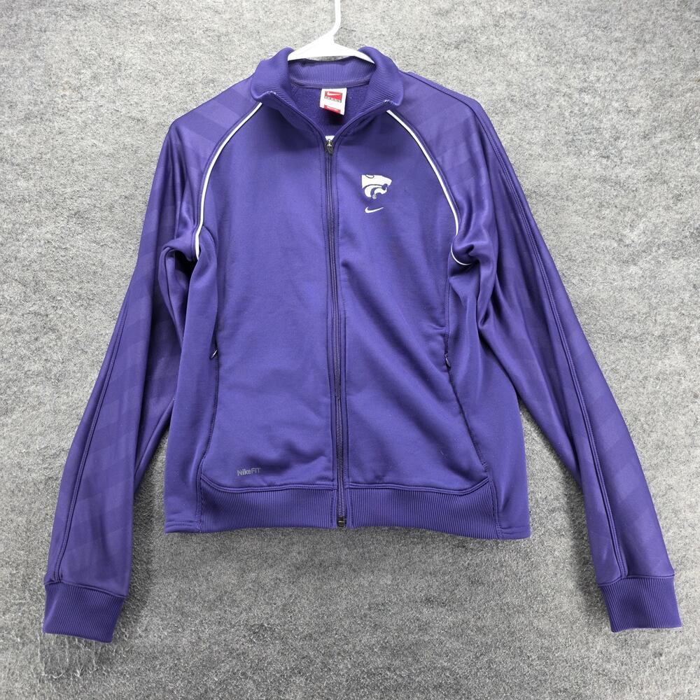 Kansas State Wildcats Jacket Womens L Purple NCAA Football Full Zip Nike
